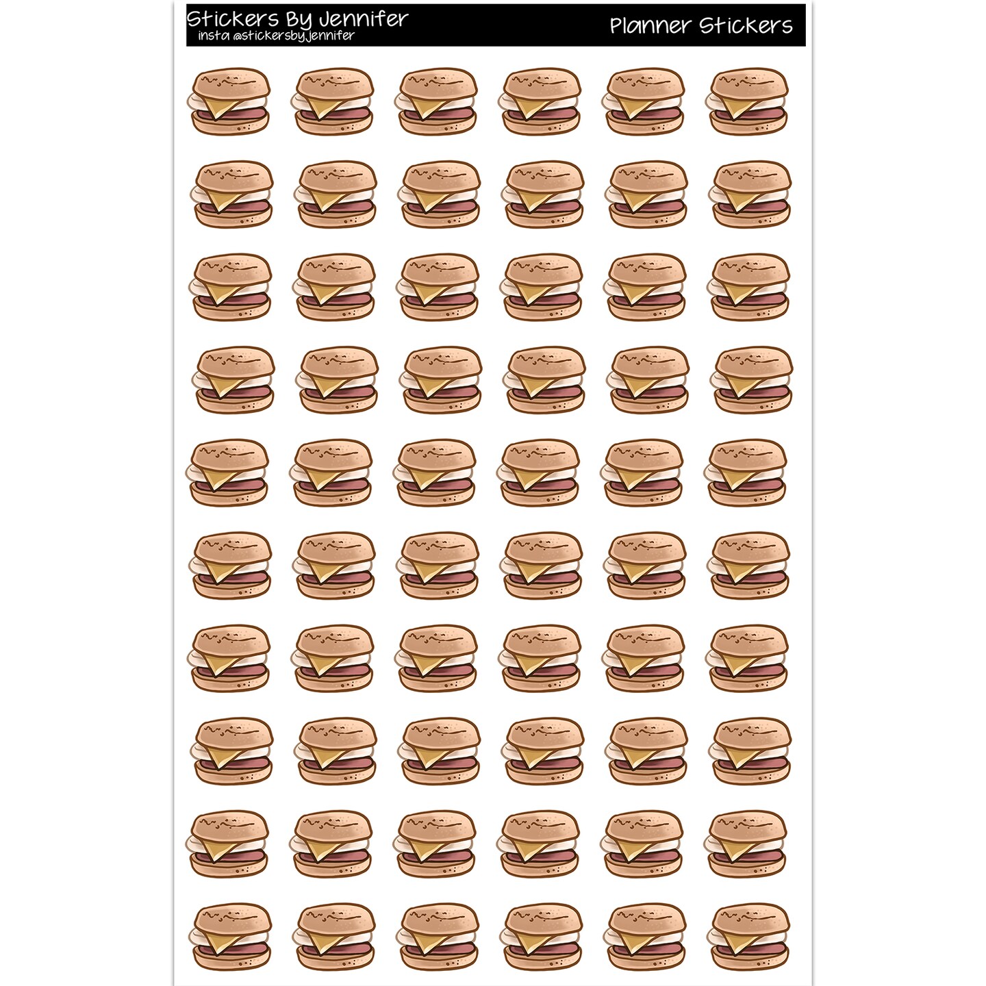 Breakfast Sandwich Planner Stickers Scrapbooking Kids DIY Arts Crafting
