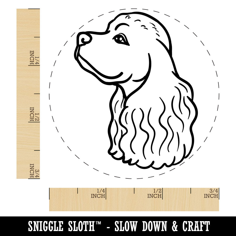 Cocker Spaniel Dog Head Rubber Stamp for Stamping Crafting Planners