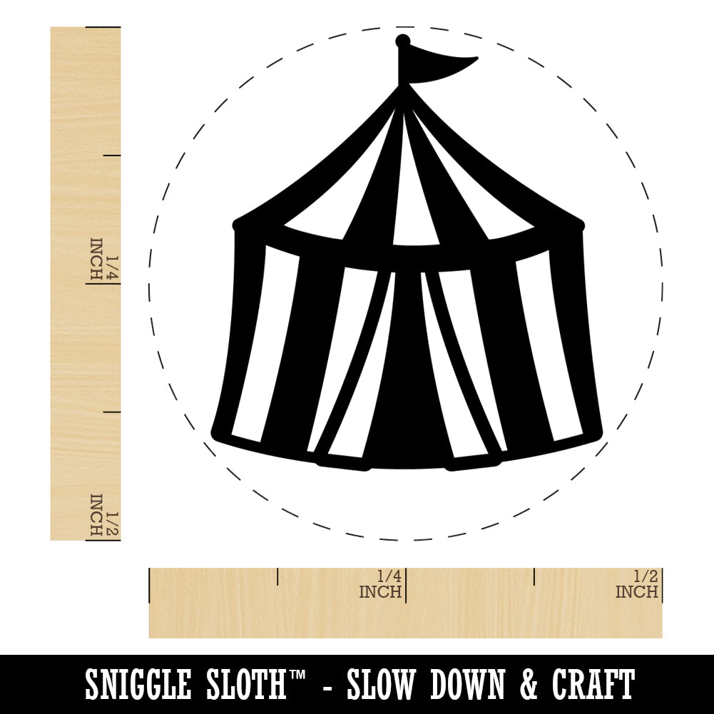 Circus Tent Rubber Stamp for Stamping Crafting Planners