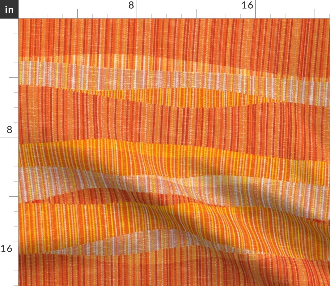 Mid Century Modern Retro Atomic 1950S 1960S Red Orange Custom Printed Fabric by Spoonflower Various Fabrics by the Yard or Fat Quarter