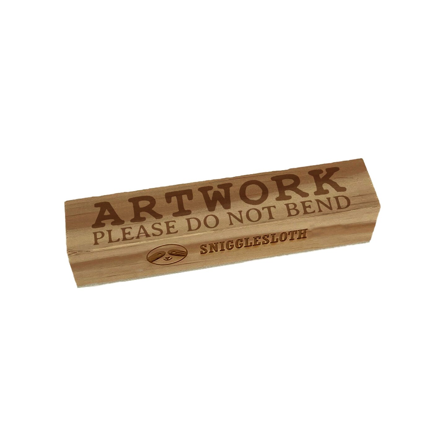 Artwork Please Do Not Bend Art Work Rectangle Rubber Stamp for Stamping Crafting
