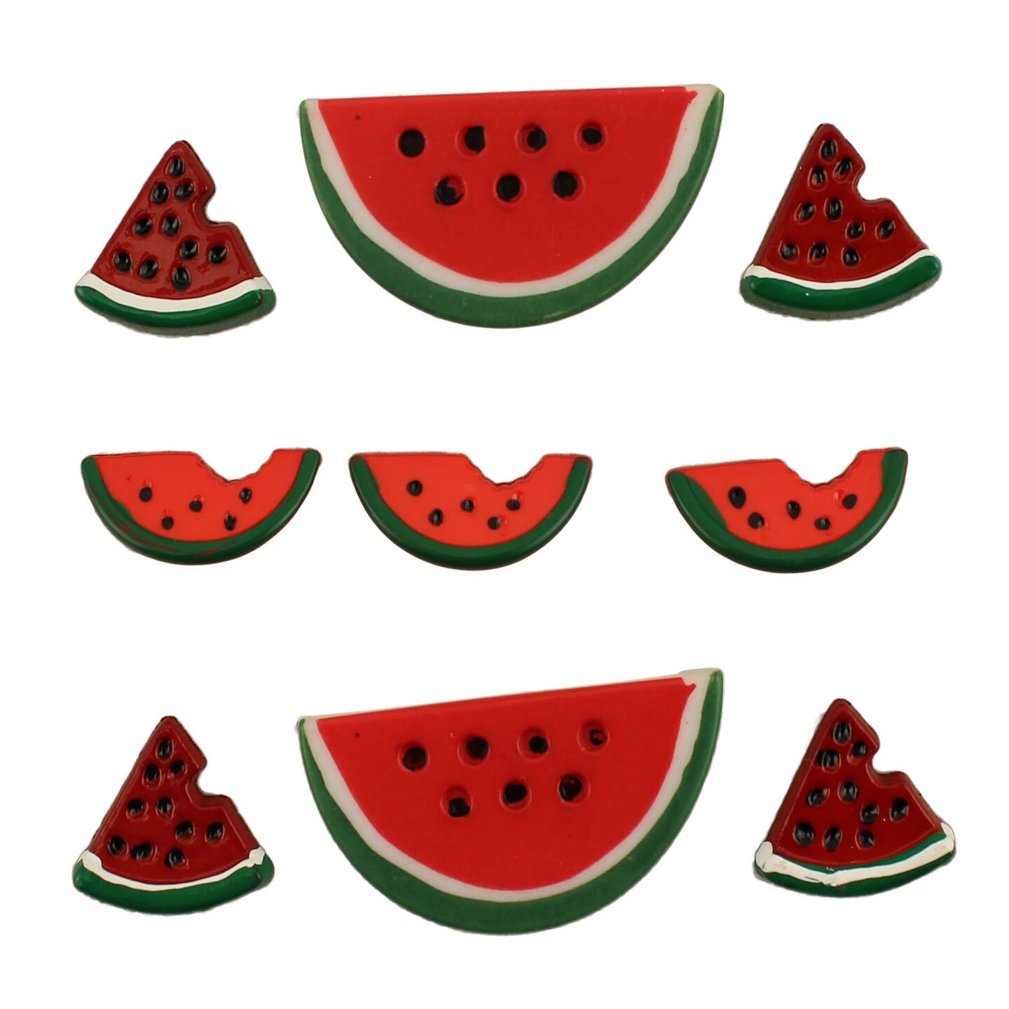 Buttons Galore and More Craft &#x26; Sewing Buttons - Watermelon - 24 Buttons