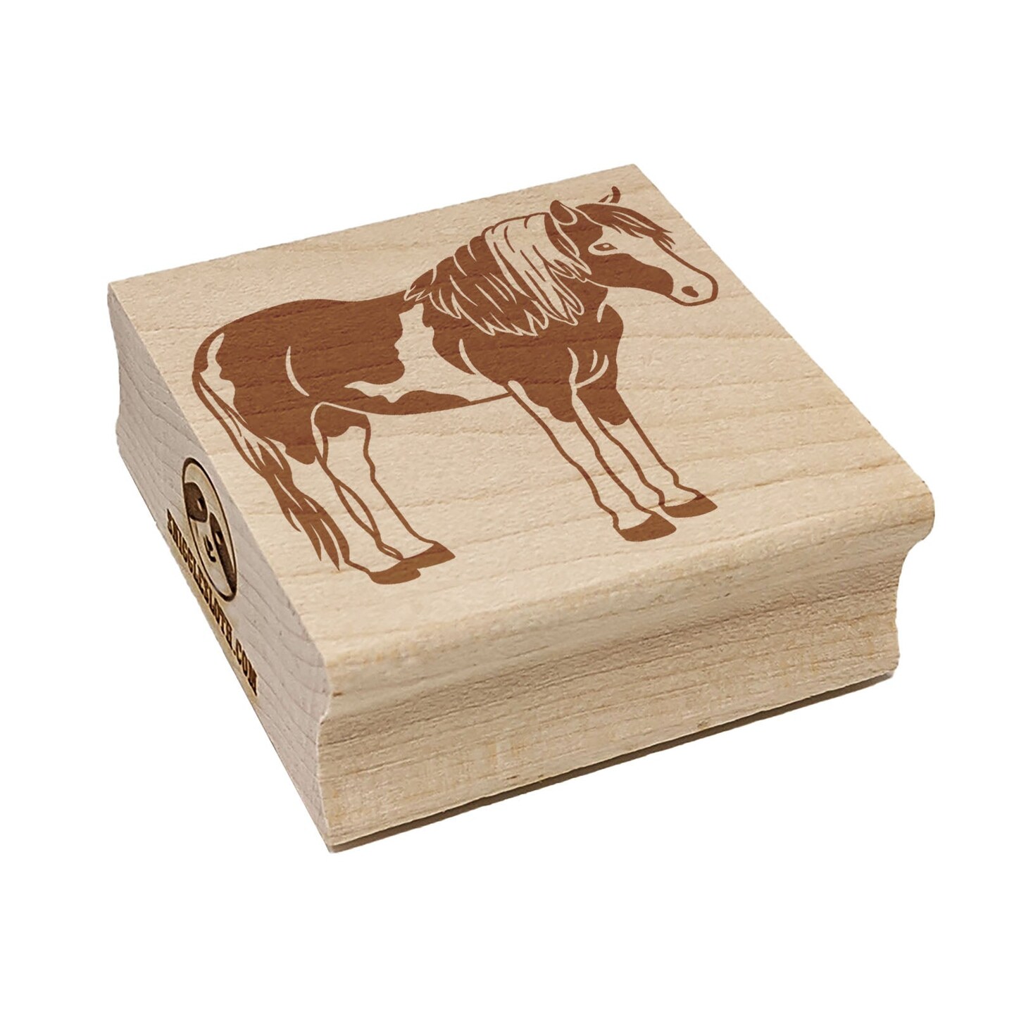 Chincoteague Island Pony Square Rubber Stamp for Stamping Crafting