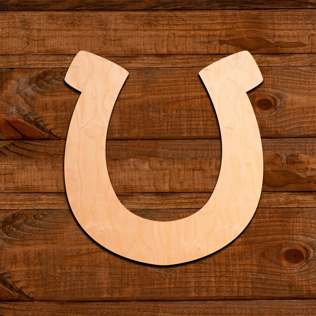 6 in. Unfinished Laser Cut Wooden Horseshoe