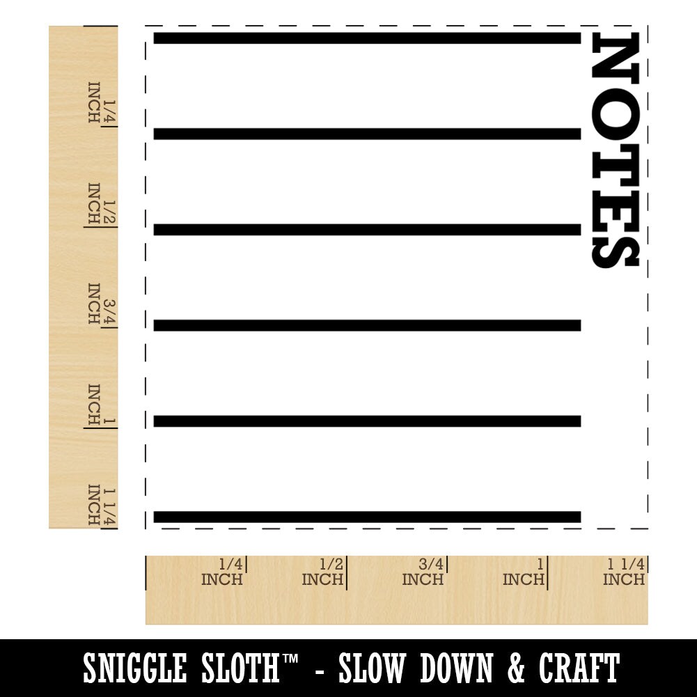 Notes List Journaling Page Lines To Do Square Rubber Stamp for Stamping Crafting Michaels
