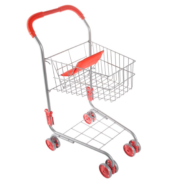 Hey! Play Pretend Grocery Cart Toddler Shopping Cart Pivoting Wheels 23.5&#x22; High