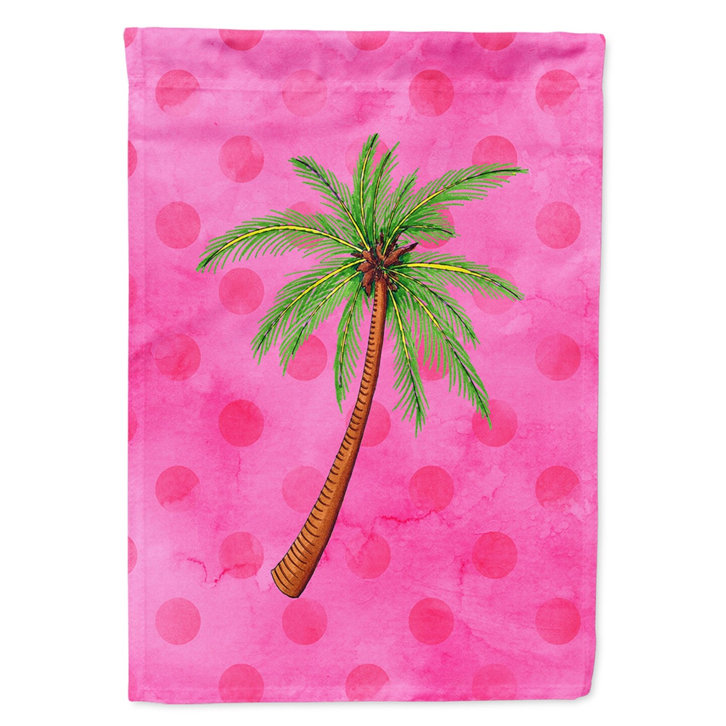 &#x22;Caroline&#x27;s Treasures BB8169GF Palm Tree Pink Polkadot Garden Flag, Size, Multicolor&#x22;