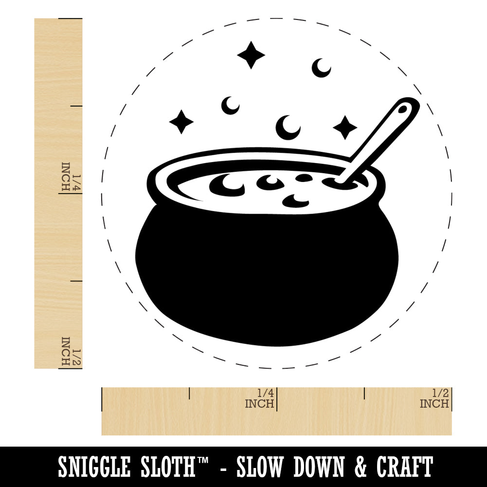 Witch&#x27;s Bubbling Cauldron Magic Halloween Rubber Stamp for Stamping Crafting Planners
