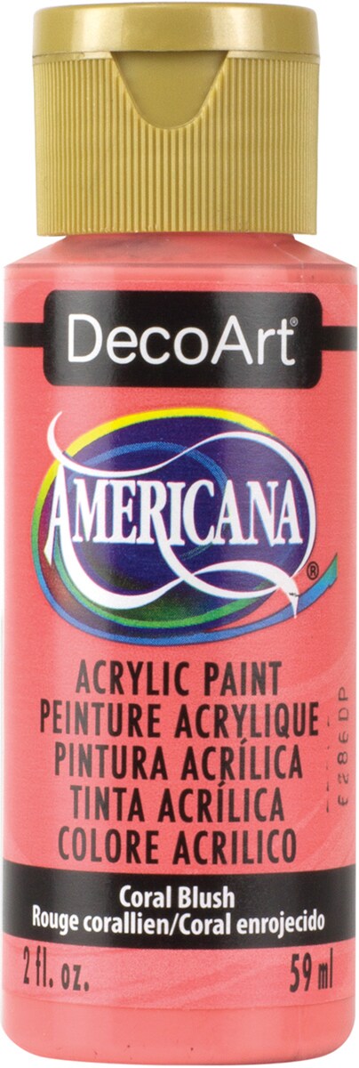 DecoArt Americana Acrylic Paint 2oz-Coral Blush - Opaque