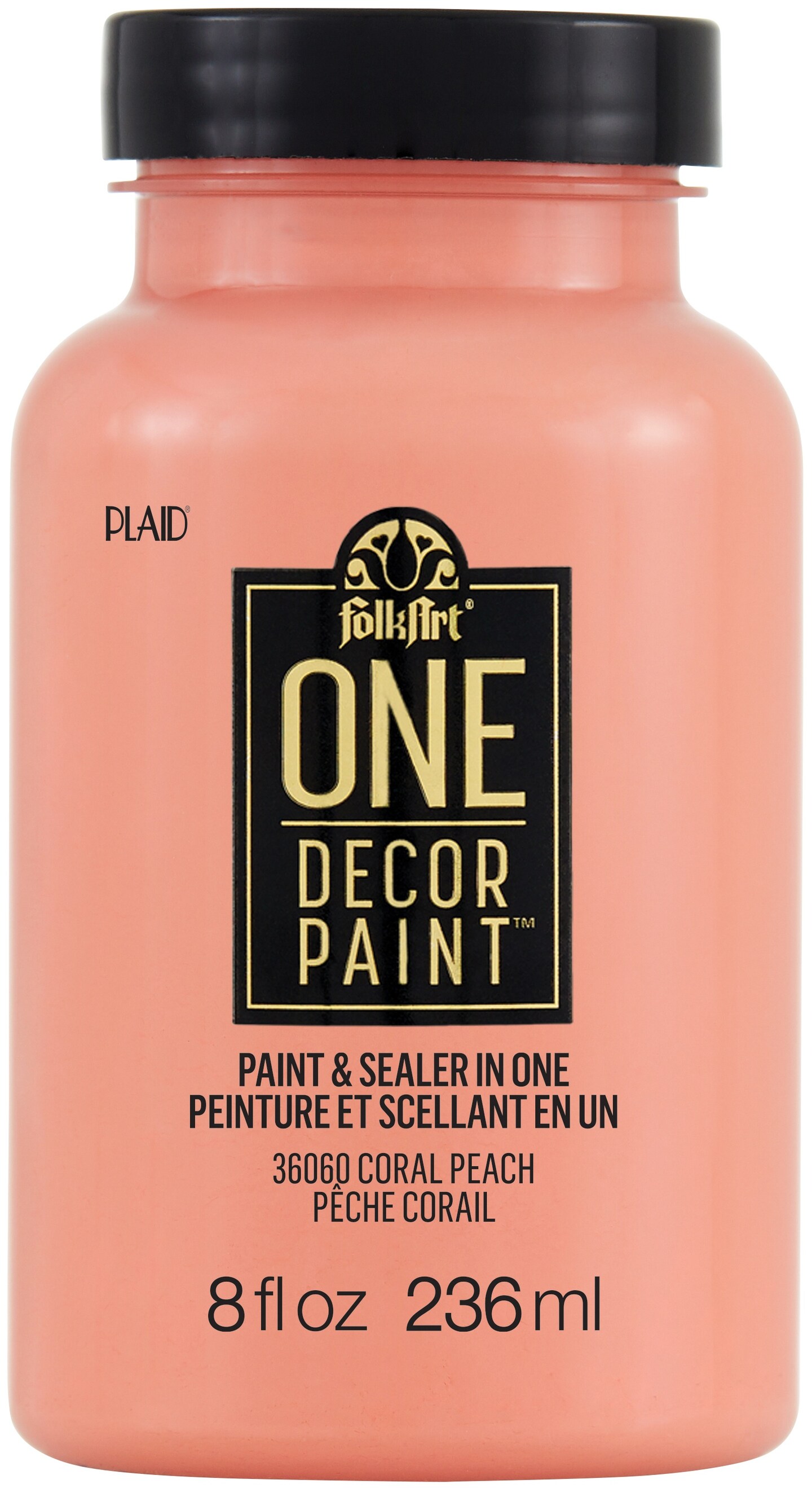 Folkart One Decor Satin Paint 8OzCoral Punch Michaels