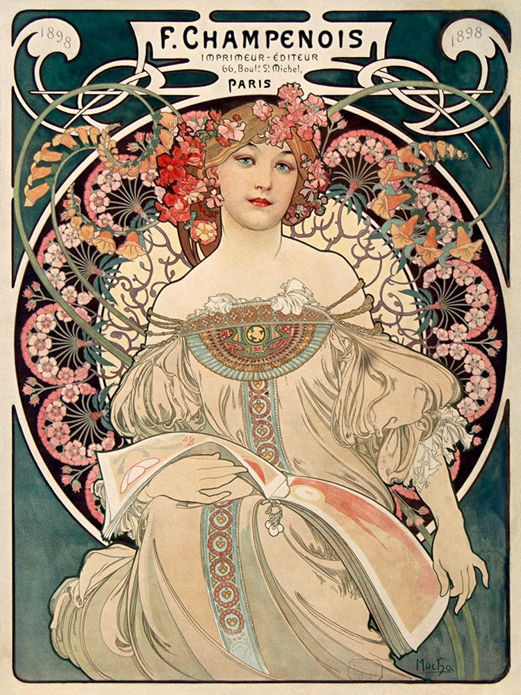 Mucha, Alphonse Poster Print by F. Champenois imprimeur diteur - Item # VARPDXM1595D