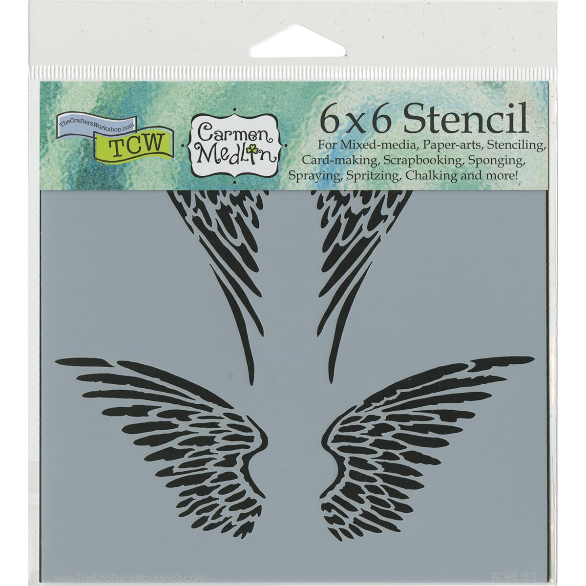 Crafter&#x27;s Workshop Template 6&#x22;X6&#x22;-Angel Wings
