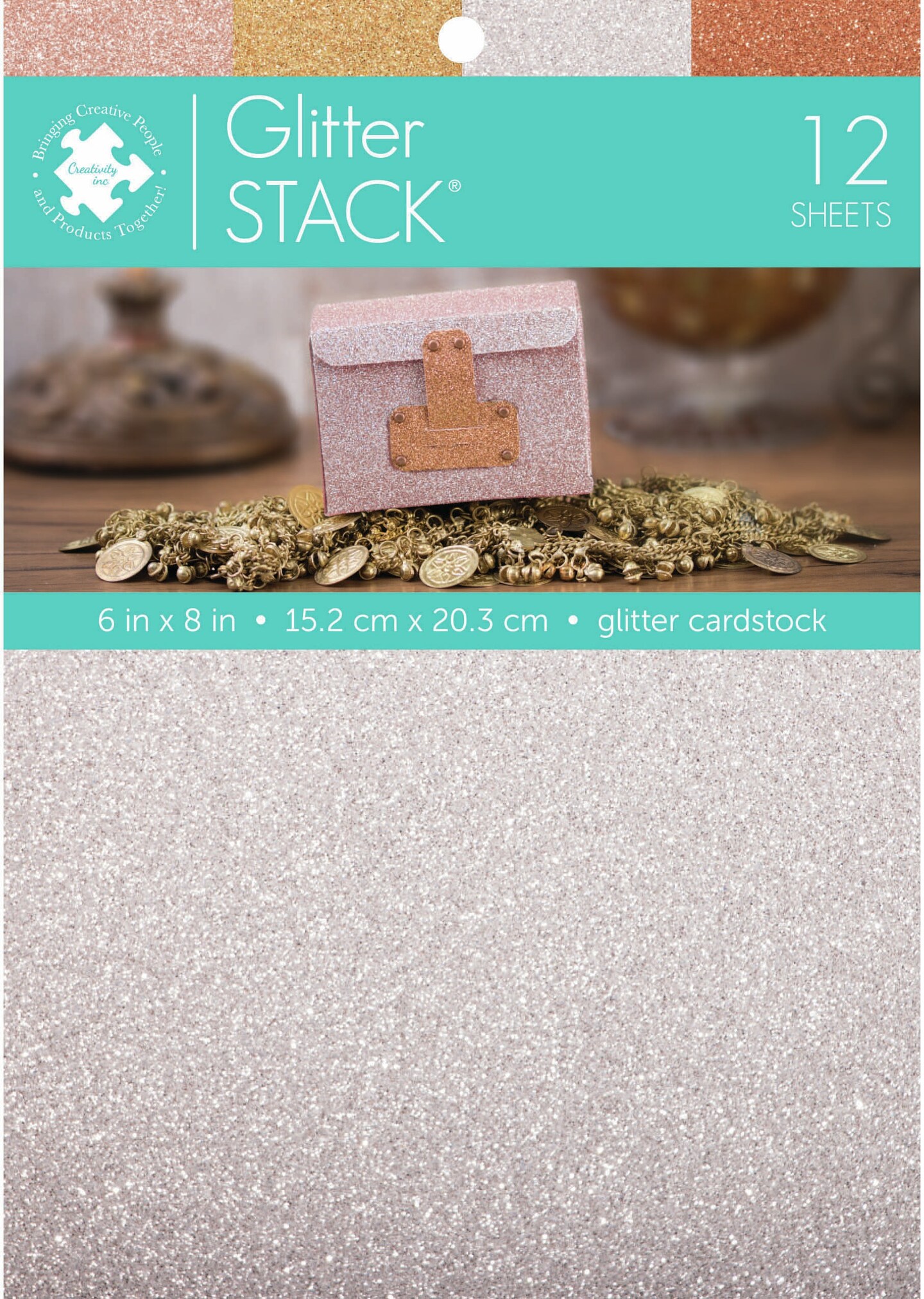 DCWV Specialty Card Stack 6&#x22;X8&#x22; 12/Pkg-Glitter