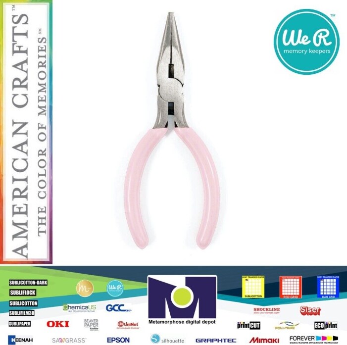 We R Memory Keepers Cinch Needle Nose Wire Clippers Pink - 60000614 by American Crafts