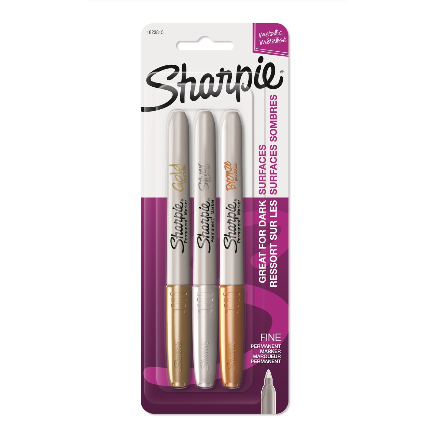Sharpie Metallic Permanent Marker - Fine Point - 3 Color Set