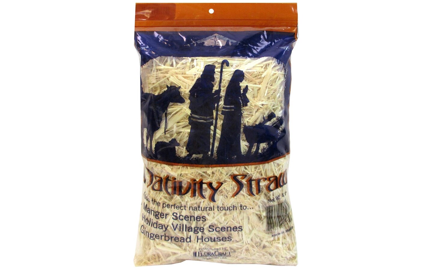 Floracraft Nativity Straw 4Oz Bag