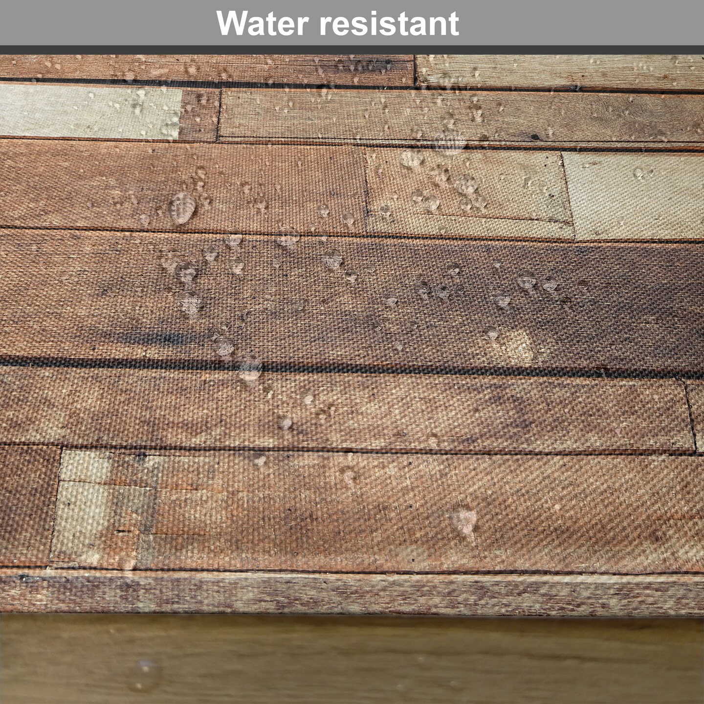 Ambesonne Wooden Print Place Mats Set of 4, Rustic Floor Planks Grungy Look Farm House Country Style Walnut Oak Grain Image, Washable Fabric Placemats for Dining Table, Standard Size, Brown