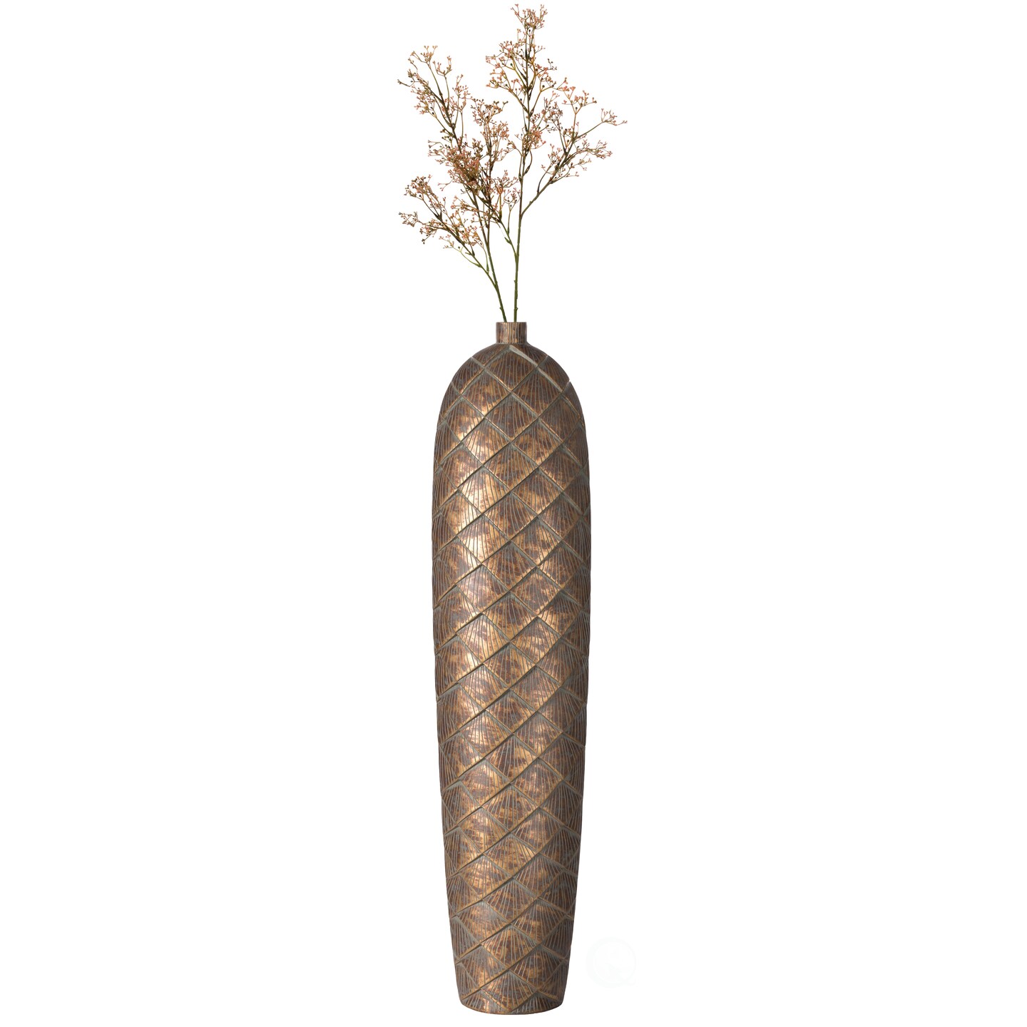 37-Inch-Tall Cylinder Antique Style Designed Floor Vase - for Entryway, Dining, or Living Room Decor - Ceramic Rustic - Elegant Home Accent with Vintage Charm, Timeless Appeal