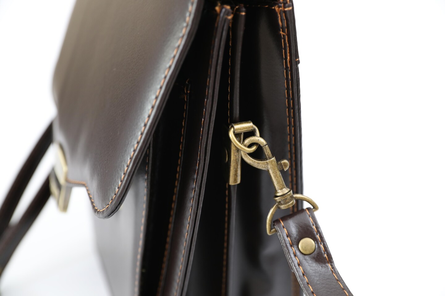 Small Brown Leather Messenger Bag, Business Briefcase Tablet Bag