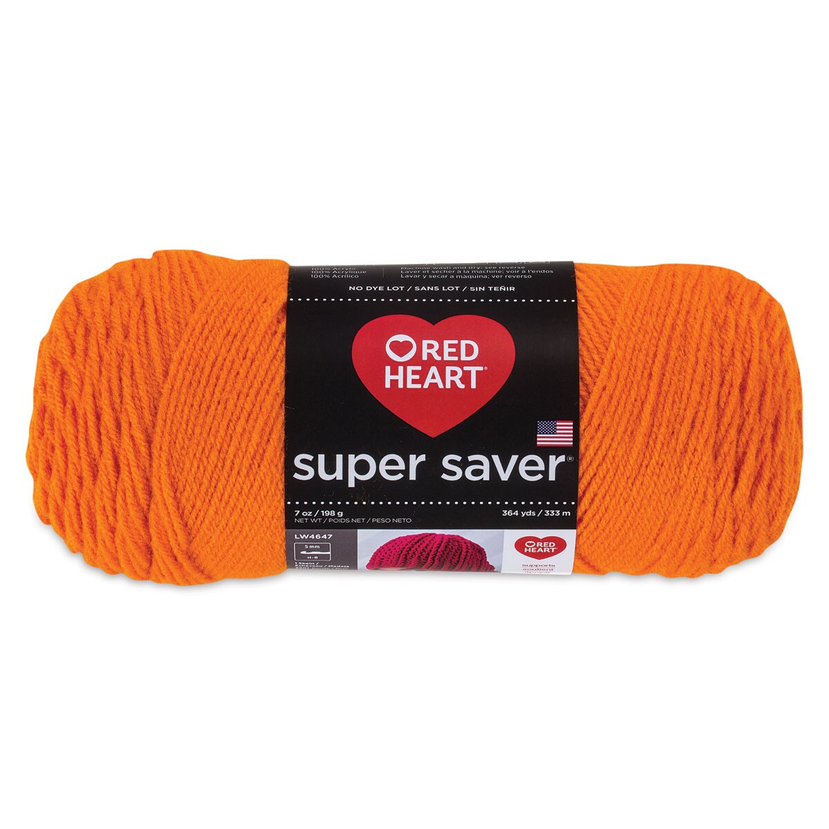 Red Heart Super Saver Yarn - Pumpkin, 7 oz