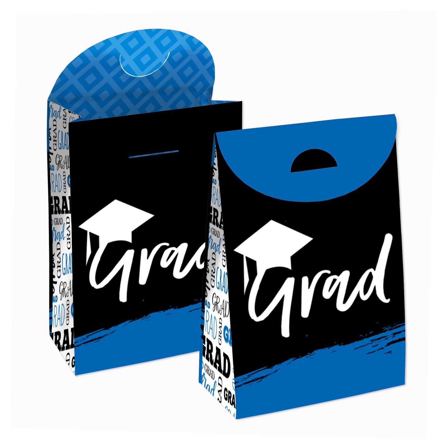 Big Dot of Happiness Blue Grad Best is Yet to Come Royal Blue Graduation Gift Favor Bags