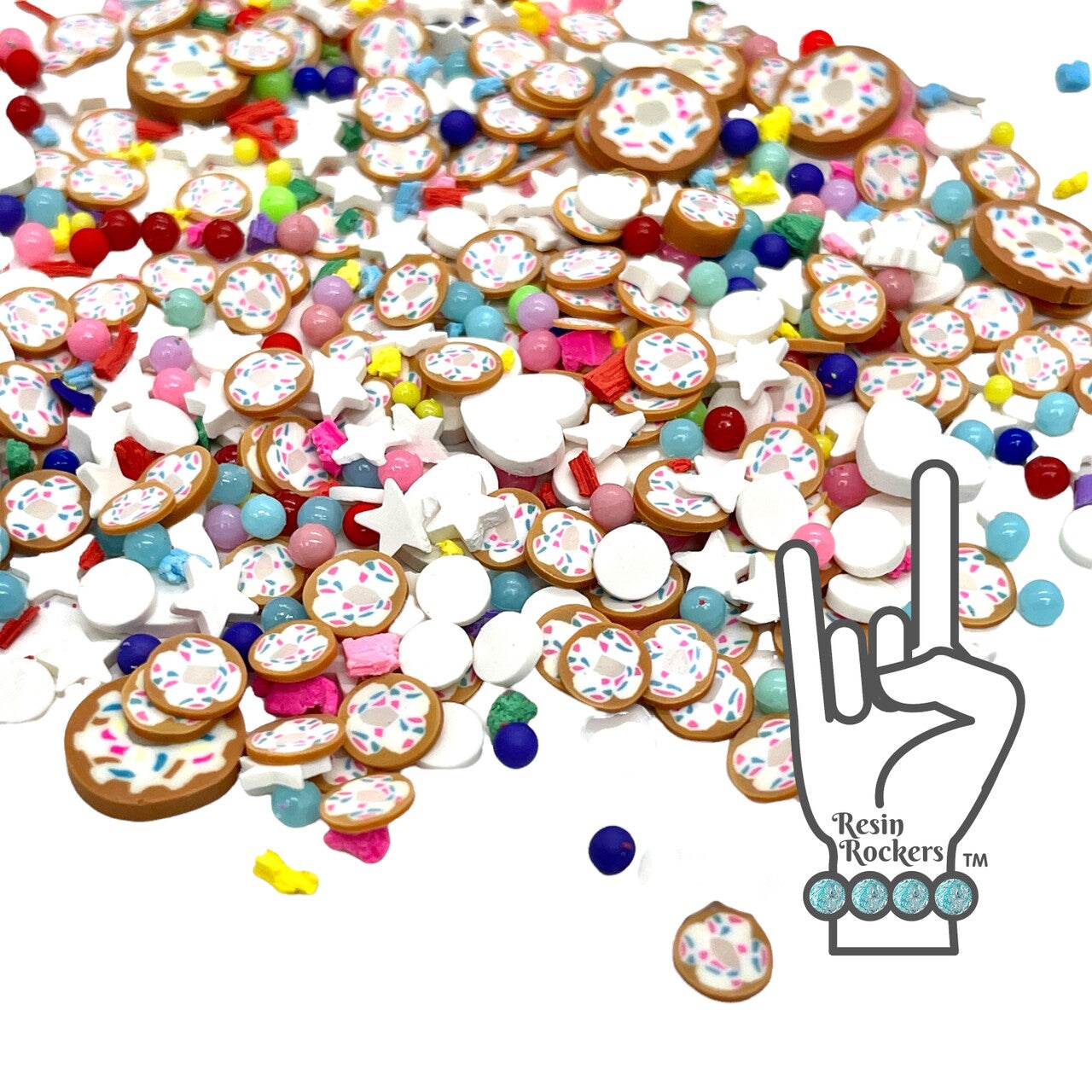 Donuts and Confetti Polymer Clay Mega Mix Snow Globe and Shaker Filler