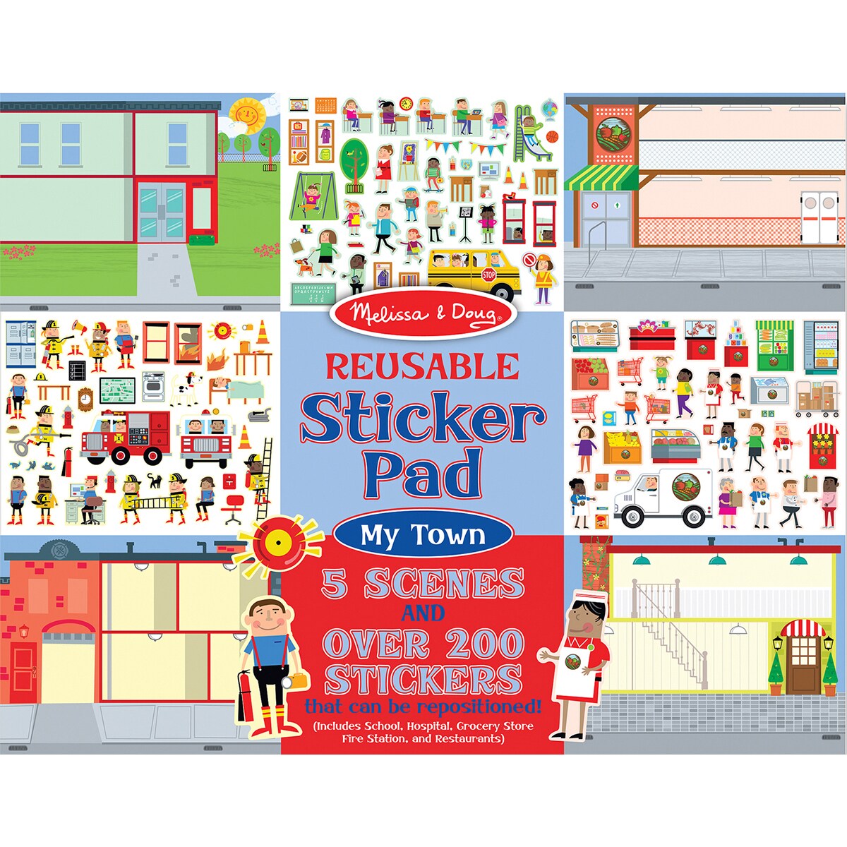 Melissa &#x26; Doug Reusable Sticker Pad-My Town