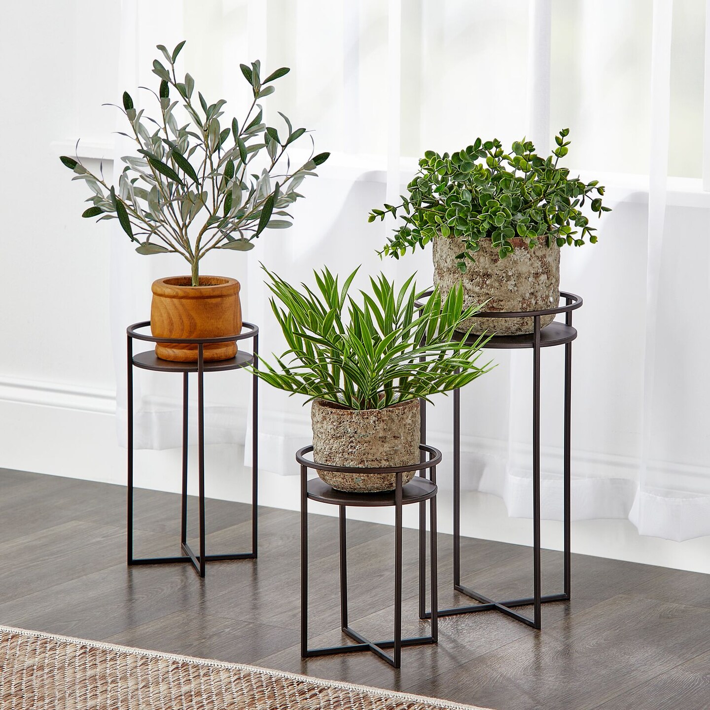 mDesign Metal Midcentury Indoor/Outdoor Stands for Plants Michaels