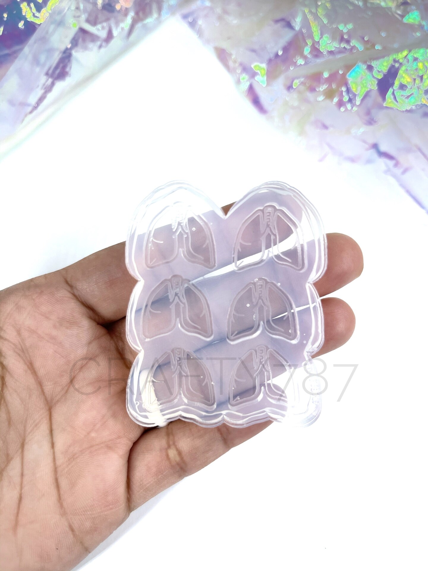 Lungs/Pulmones Studs Bits Silicone Mold(B10)