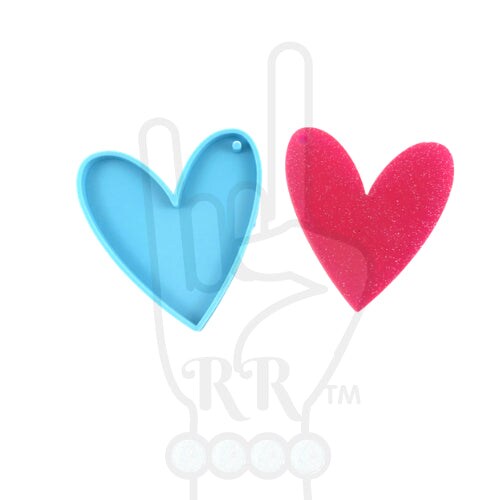 Classic Heart Keychain Silicone Mold for Epoxy Resin Art