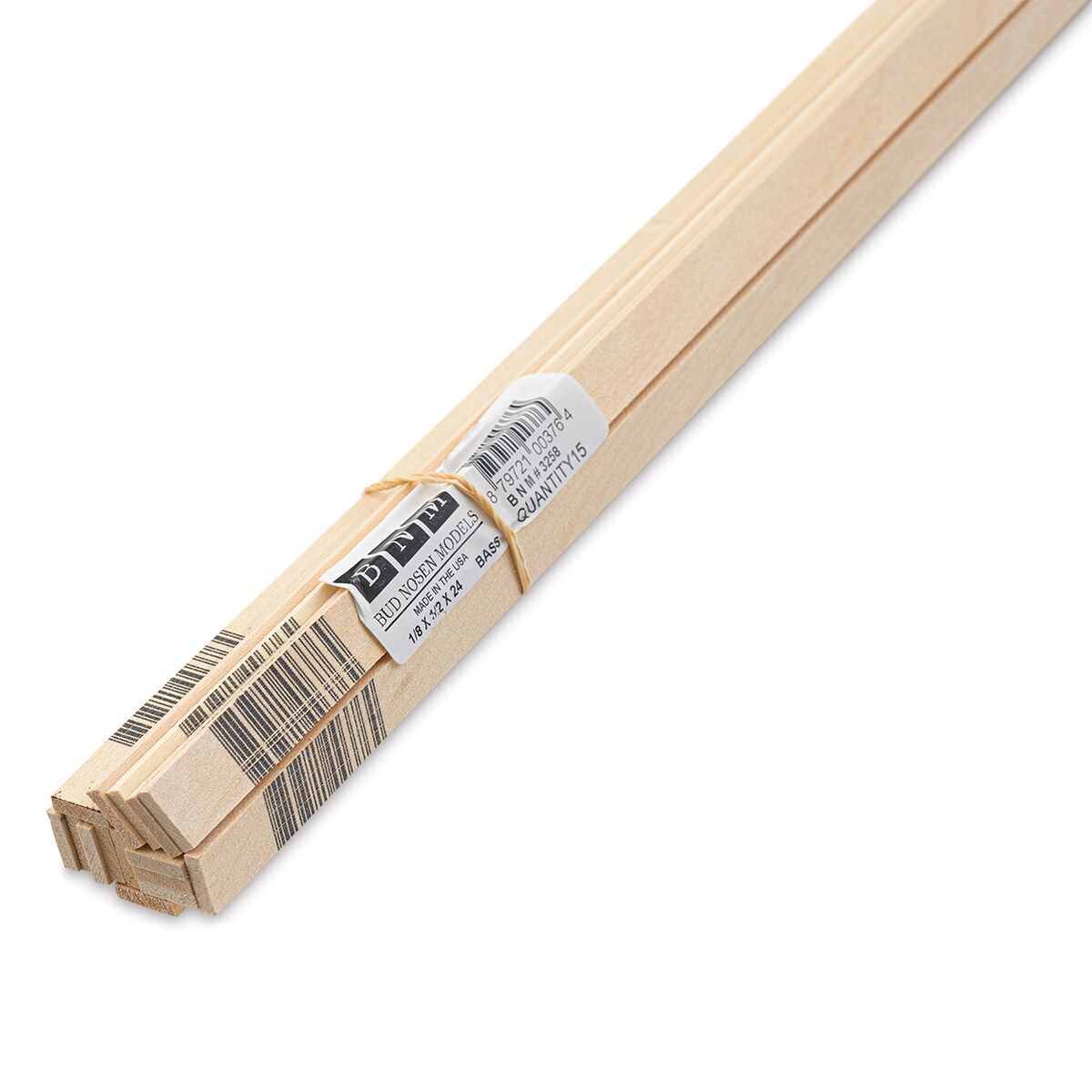 Bud Nosen Wood Products 1013 1/16 x 3/16 x 36 Balsa Strips - Single —  White Rose Hobbies