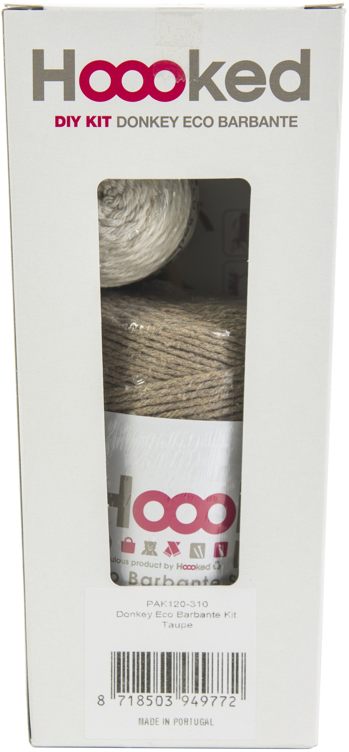 Hoooked Amigurumi DIY Kit W/Eco Barbante Yarn-Donkey Joe - Taupe
