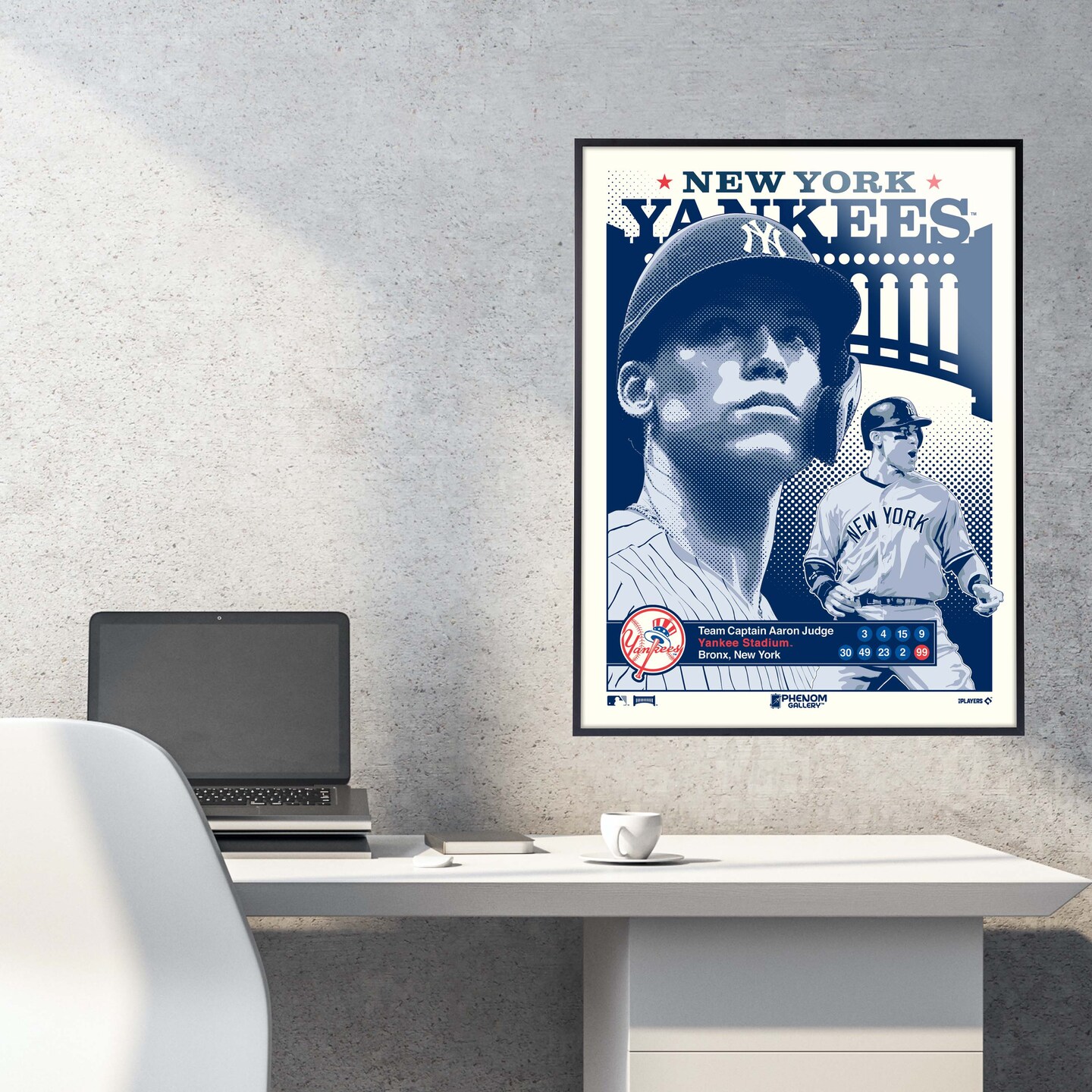 Phenom Gallery New York Yankees Aaron Judge 18&#x22; x 24&#x22; Deluxe Framed Serigraph