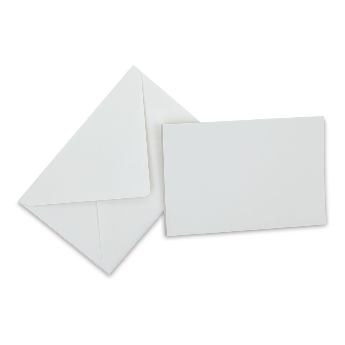 Original Crown Mill Large Flat Cards and Envelopes - White, Pkg of 25