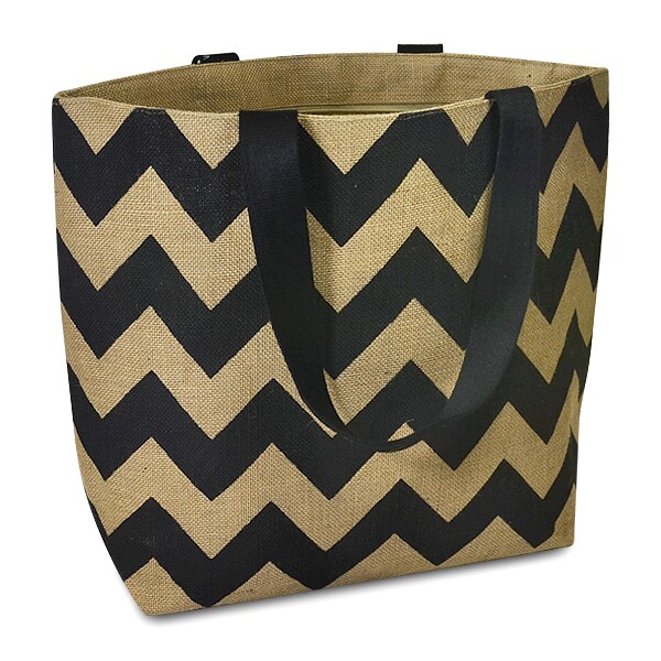 Linwood Bold Chevron Stripe Jute Tote Bag Quilting Essential