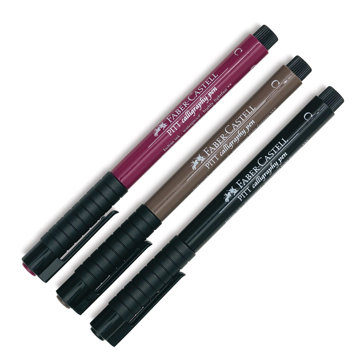 Faber-Castell Pitt Calligraphy Pen Set - Assorted Colors, Set of 3