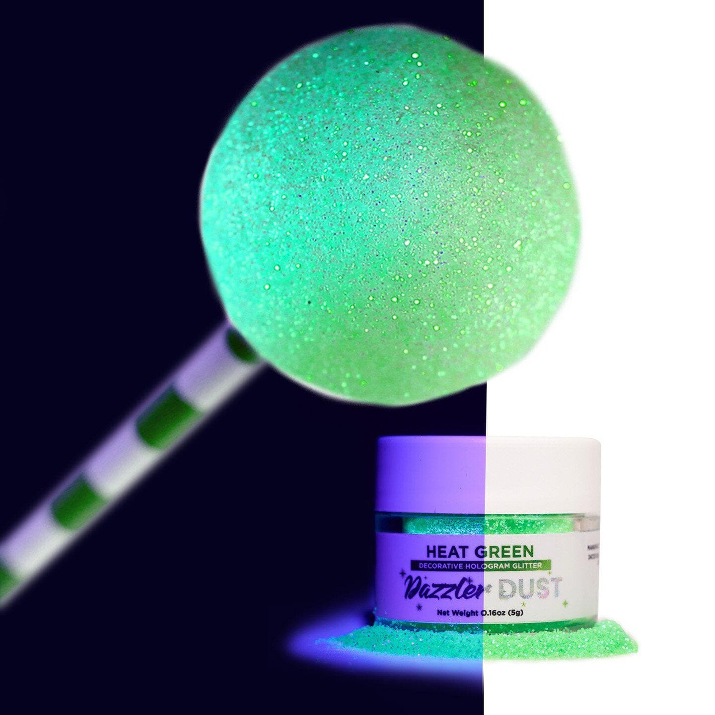Heat Green Dazzler Dust&#xAE; 5 Gram Jar