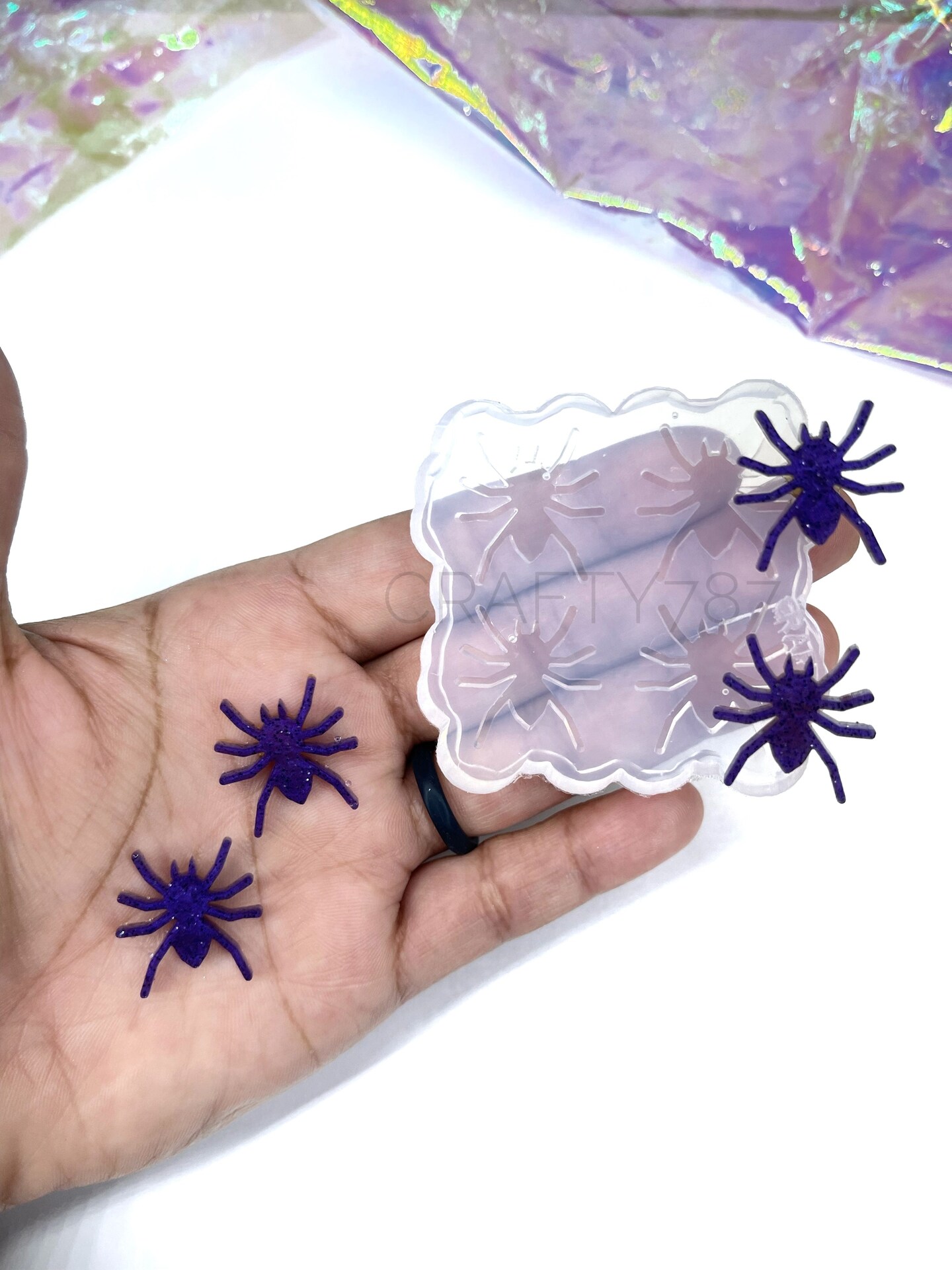 Spider Ara&#xF1;a Stud Silicone Mold(A6)
