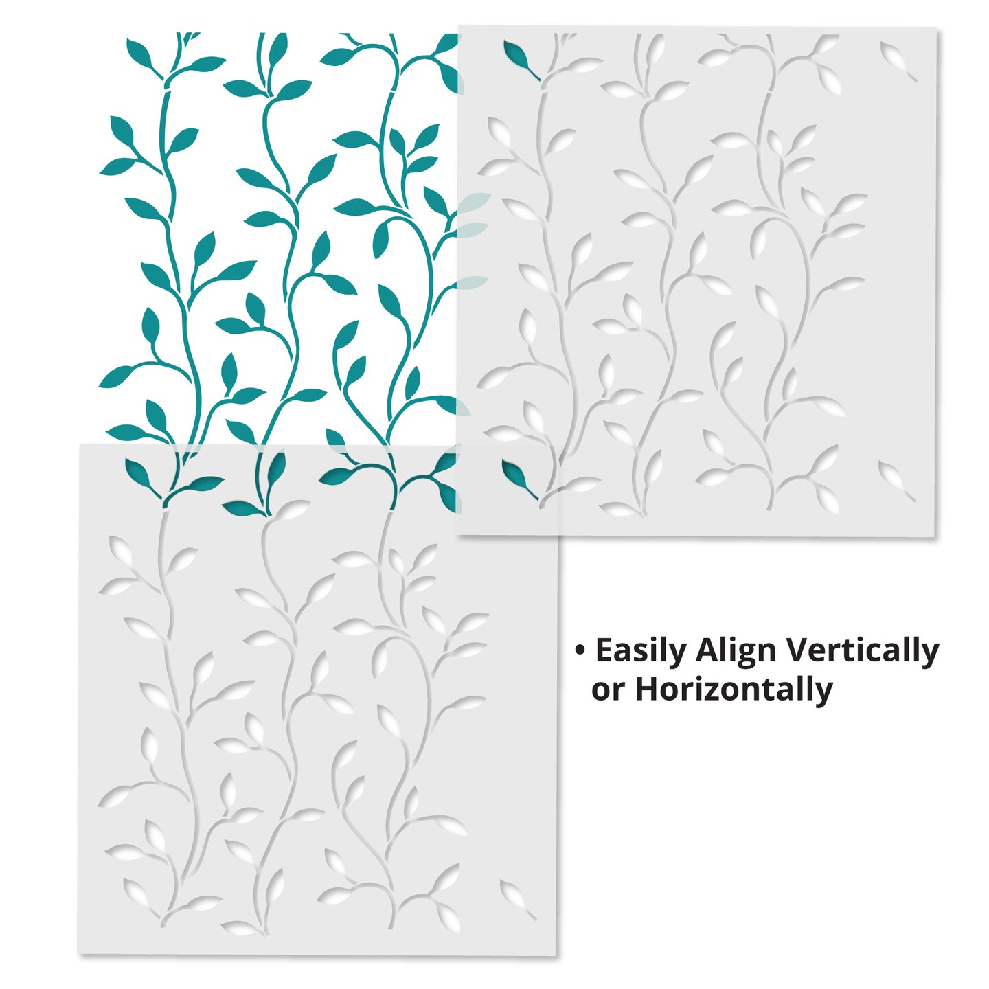 Climbing Vines Wall Stencil | 3561 by Designer Stencils | Floral Stencils | Reusable Art Craft Stencils for Painting on Walls, Canvas, Wood | Reusable Plastic Paint Stencil for Home Makeover | Easy to Use &#x26; Clean Art Stencil