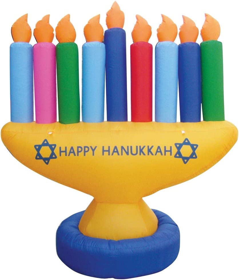 7&#x27; Air Blown Inflatable Hanukkah Menorah Y122