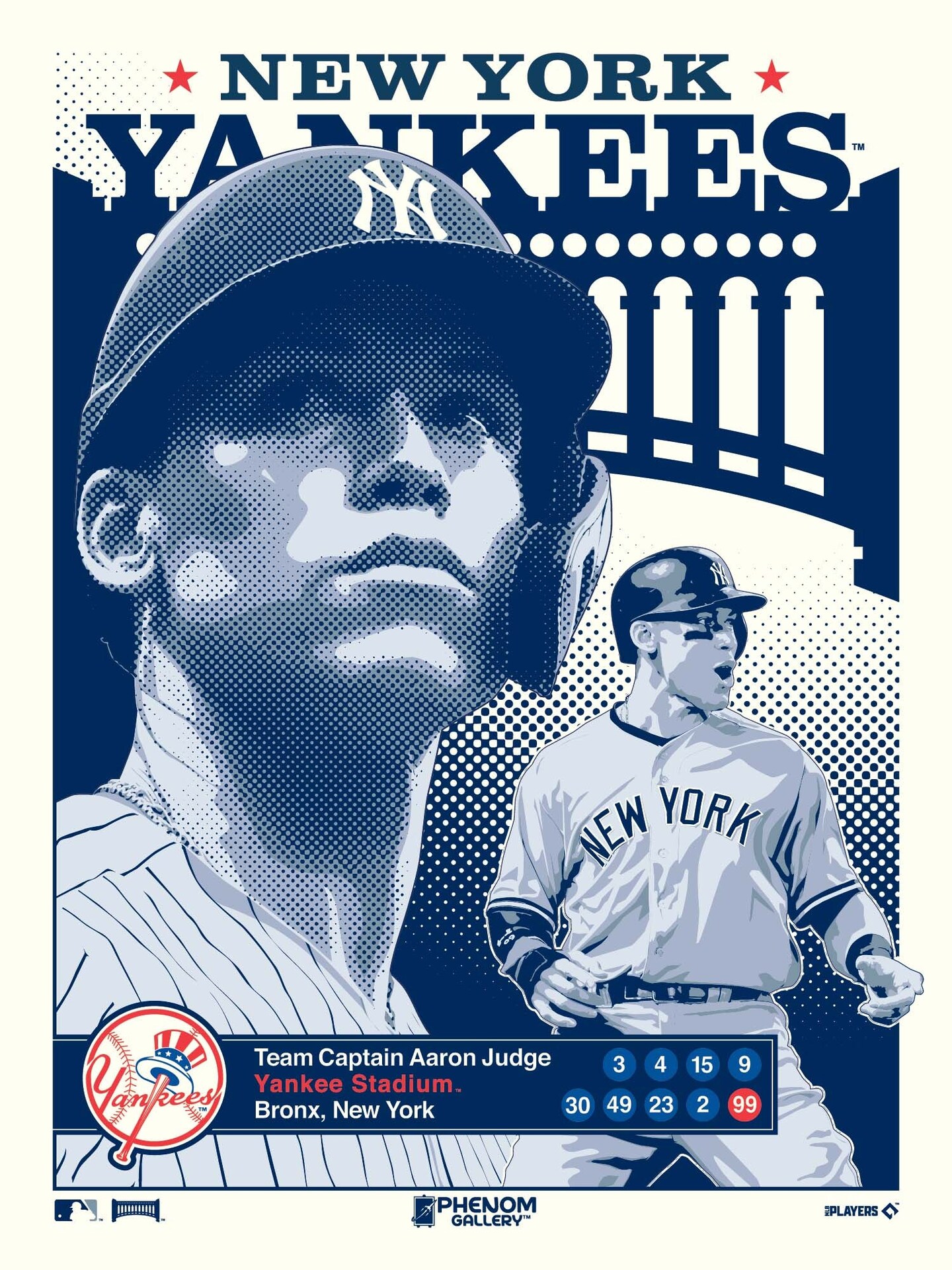 Phenom Gallery New York Yankees Aaron Judge 18&#x22; x 24&#x22; Deluxe Framed Serigraph