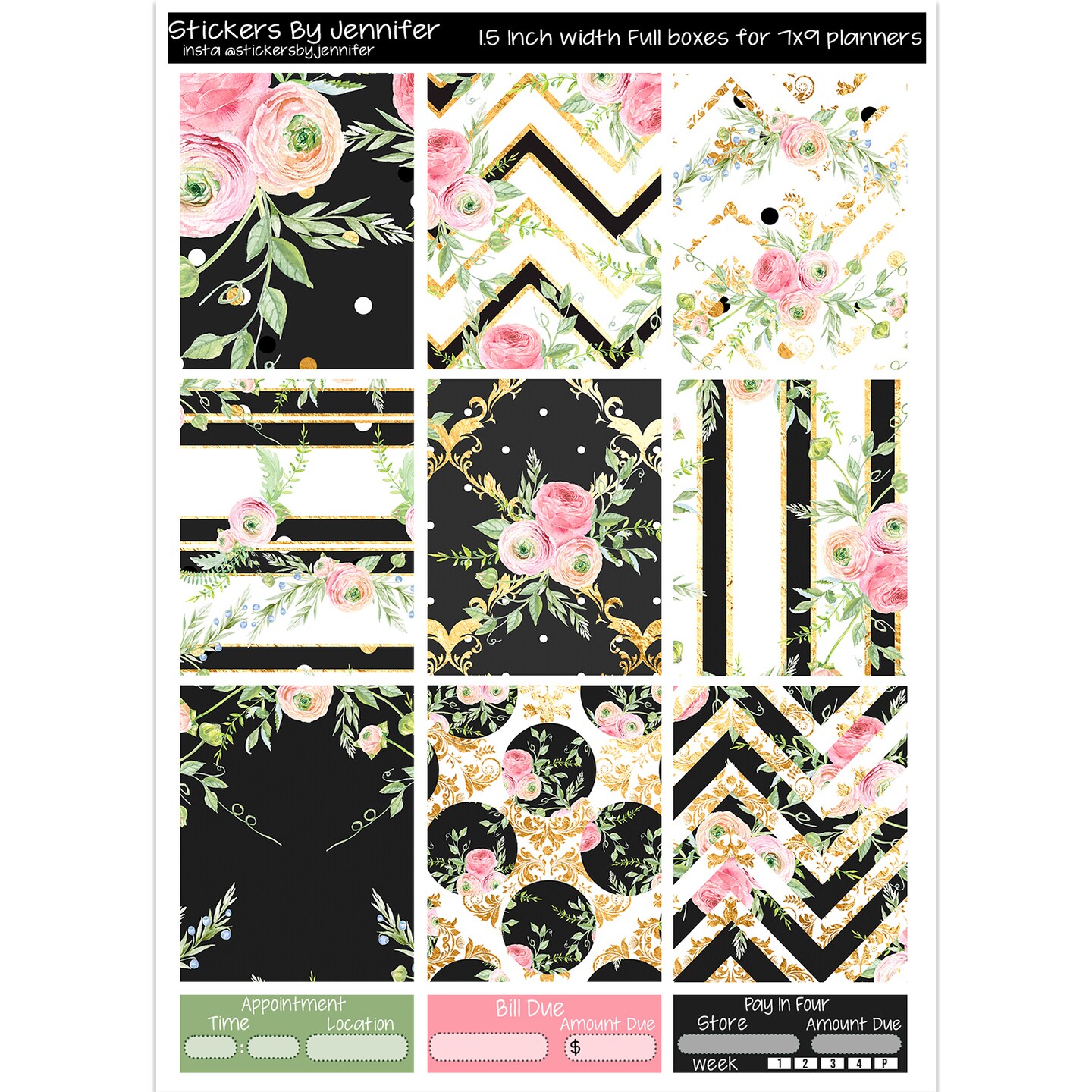 Floral Full Box Planner Stickers Scrapbooking Kids DIY Arts Crafting