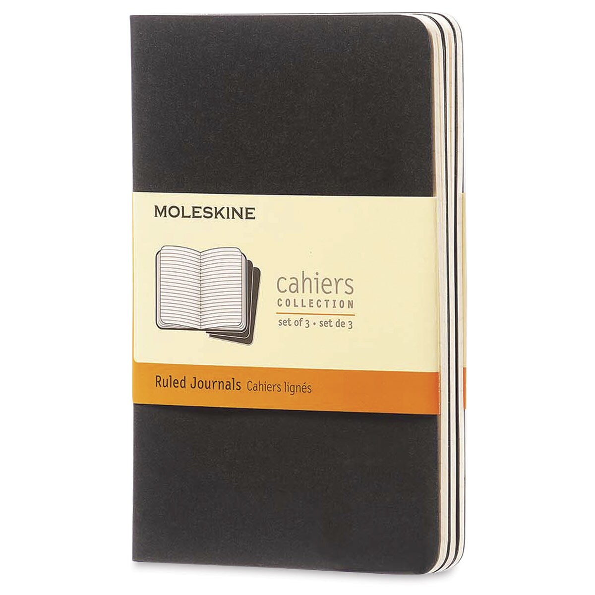 Moleskine Cahier Journals - Lined, Pkg of 3, 5&#xBD;&#x22; &#xD7; 3&#xBD;&#x22;