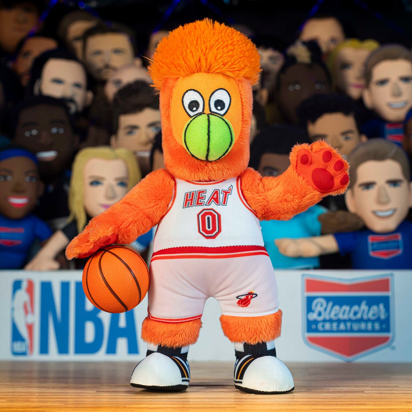 NBA Mascot 10 Plush Figure Miami Heat Burnie Red 1 ct