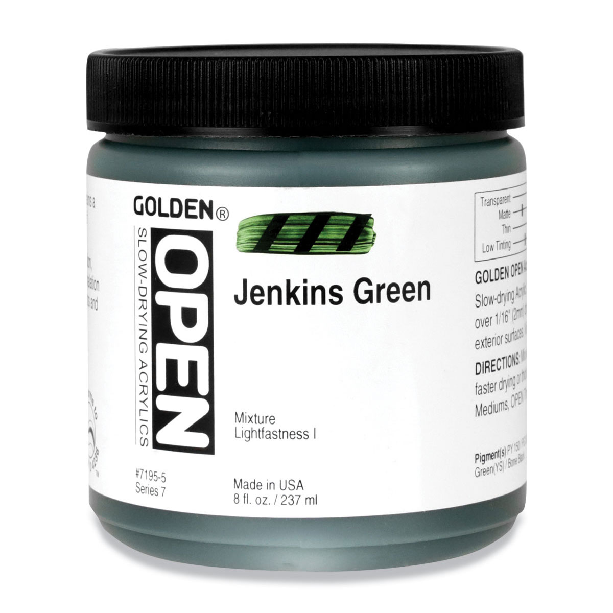 Golden Open Acrylics Jenkins Green 8 Oz Jar Michaels