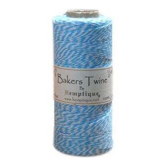 Hemptique Bakers Twine Spool, Blue/White