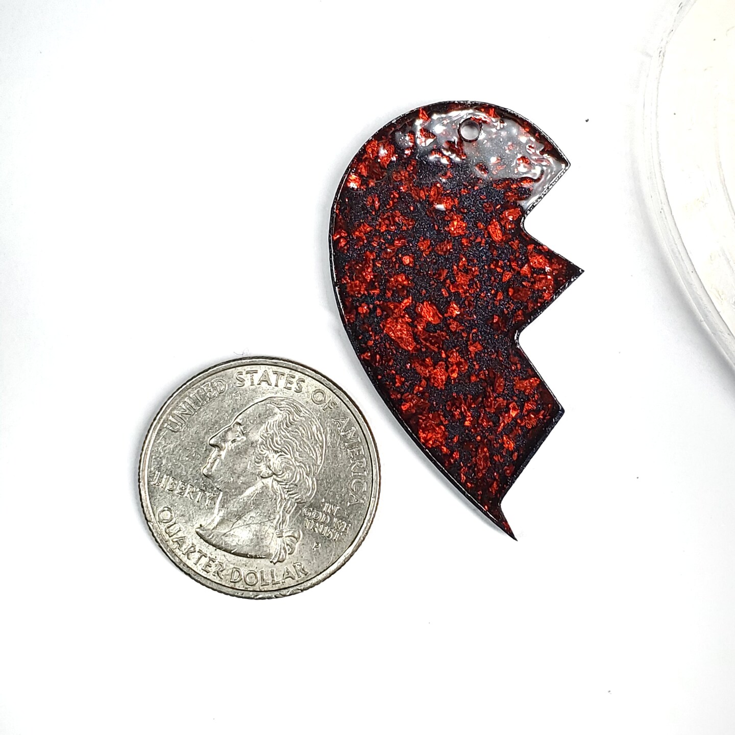Plain Broken Heart Dangle Earring Silicone Mold (D2)