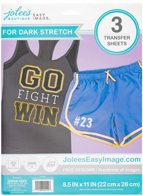 Jolee's Easy Image Transfer Sheets 8.5"X11" 3/Pkg For Stretchy Dark 56400039