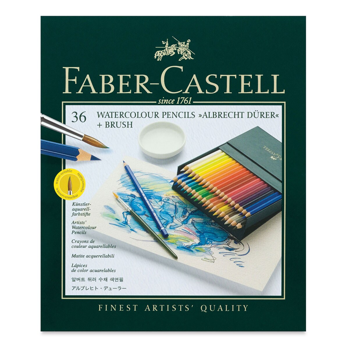 Faber-Castell Albrecht Durer Watercolor Pencil Set - Set of 36, Gift Set, Assorted Colors