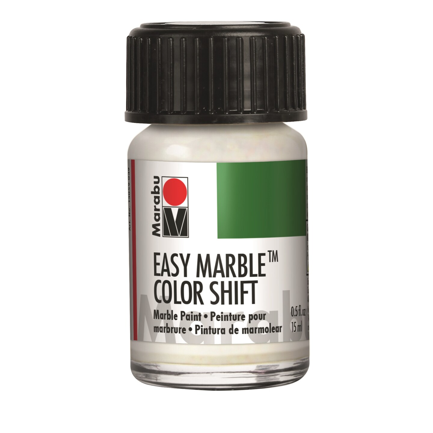 Marabu Easy Marble Paint - Glitter Blue-Green-Gold - Hydro Dipping Paint  for Tumblers, Ceramic, Paper, Glass, and More - 15ml Bottle